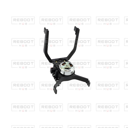 OEM-pulled DJI Mini 2 Gimbal Vibration Bracket with Yaw Motor on white with Reboot Hub watermark overlay — view 1