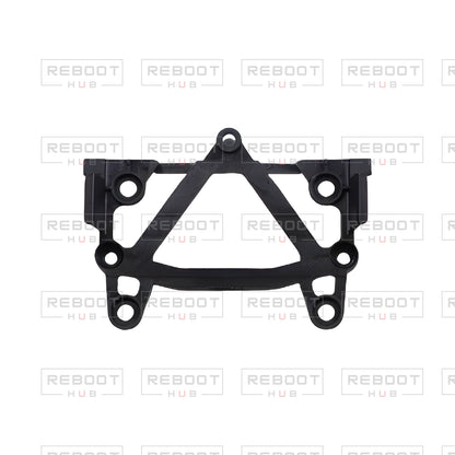 OEM-pulled DJI Mini 2 Gimbal Vibration Plate with Dampers on white with Reboot Hub watermark overlay — view 4