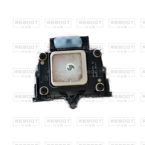OEM-pulled DJI Mini 2 GPS Module on white with Reboot Hub watermark overlay — view 1