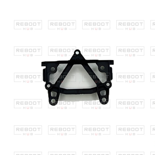 OEM-pulled DJI Mini 2 GPS Module Bracket on white with Reboot Hub watermark overlay — view 1