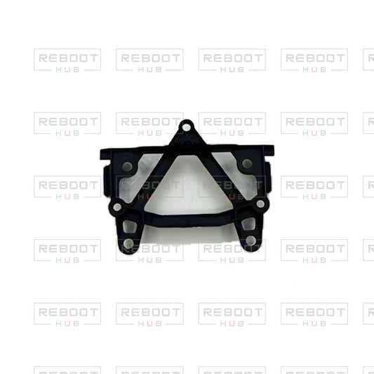 OEM-pulled DJI Mini 2 GPS Module Bracket on white with Reboot Hub watermark overlay — view 1