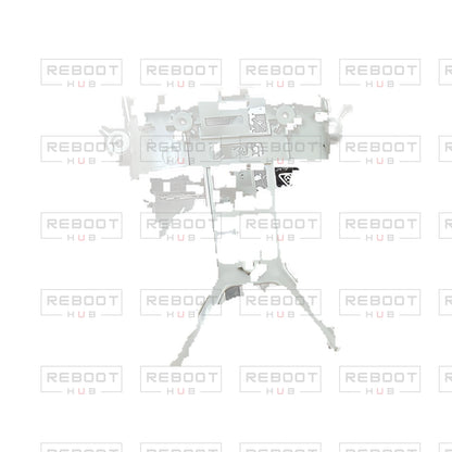 OEM-pulled DJI Mini 2 Middle Frame on white with Reboot Hub watermark overlay — view 3