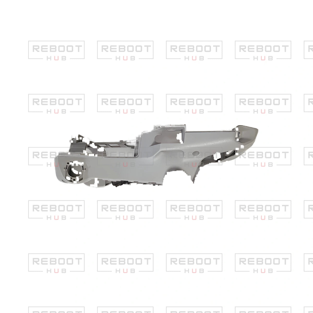 OEM-pulled DJI Mini 2 Middle Frame on white with Reboot Hub watermark overlay — view 4