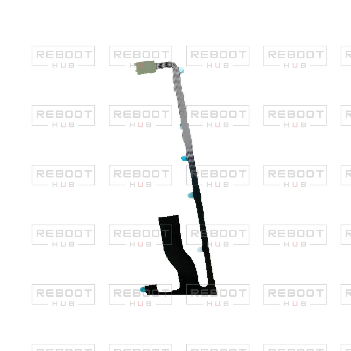 OEM-pulled DJI Mini 2 SE 3-in-1 Flexible Flat Cable on white with Reboot Hub watermark overlay — view 4