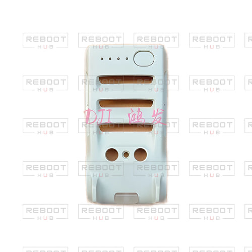 OEM-pulled DJI Mini 2 SE Bottom Shell on white with Reboot Hub watermark overlay — view 1