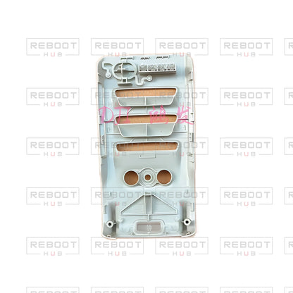 OEM-pulled DJI Mini 2 SE Bottom Shell on white with Reboot Hub watermark overlay — view 2