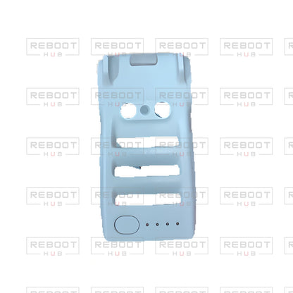 OEM-pulled DJI Mini 2 SE Bottom Shell on white with Reboot Hub watermark overlay — view 3