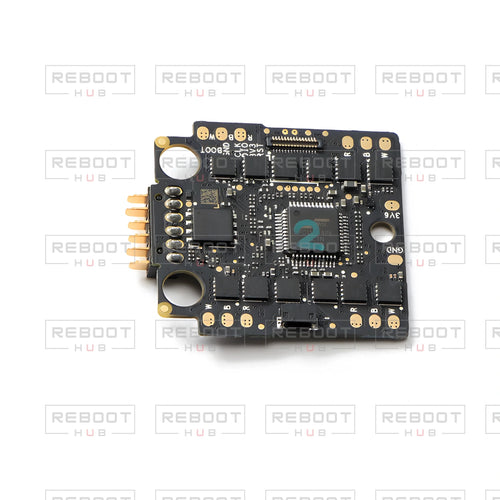 OEM-pulled DJI Mini 2 SE ESC Board on white with Reboot Hub watermark overlay — view 1