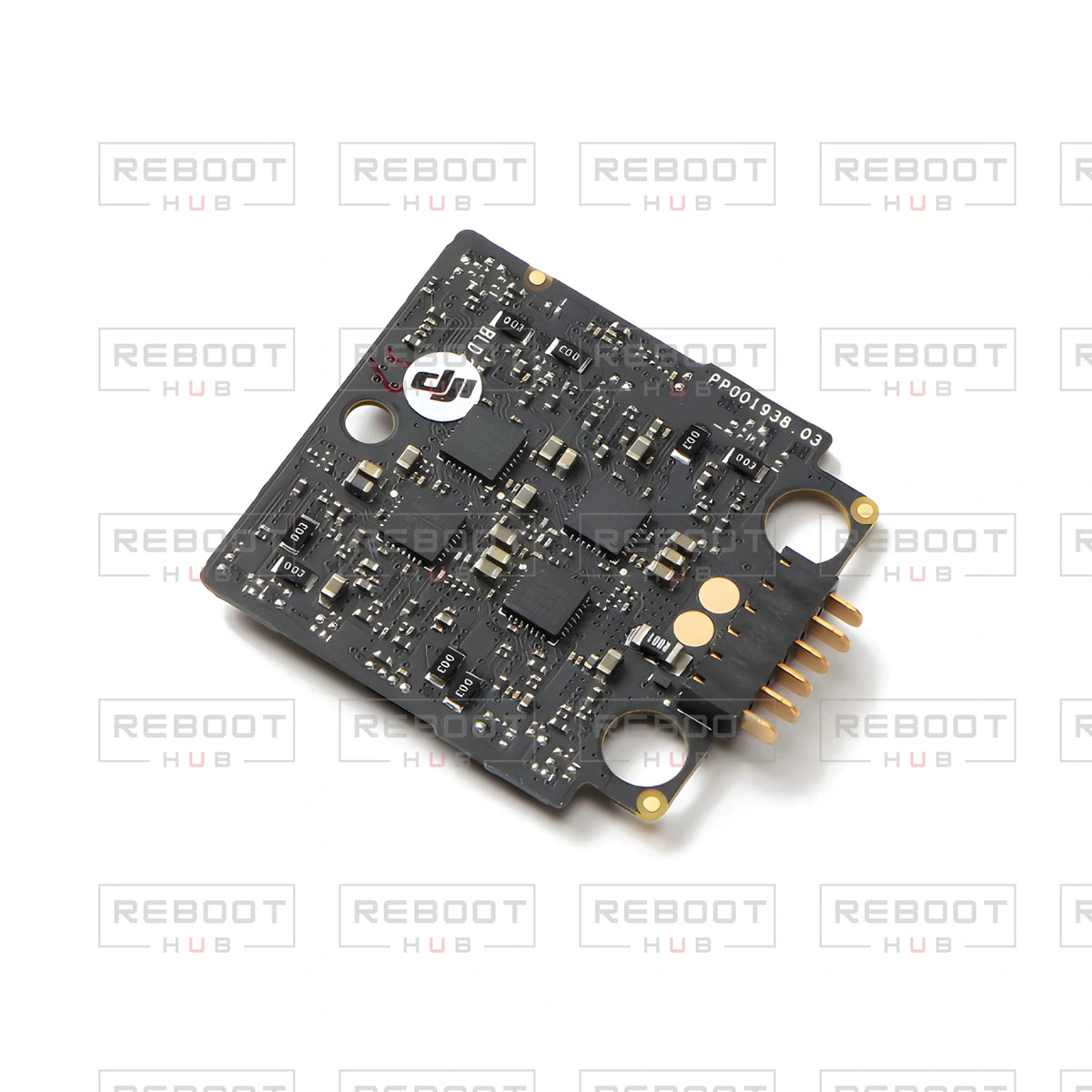OEM-pulled DJI Mini 2 SE ESC Board on white with Reboot Hub watermark overlay — view 2