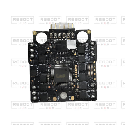 OEM-pulled DJI Mini 2 SE ESC Board on white with Reboot Hub watermark overlay — view 3