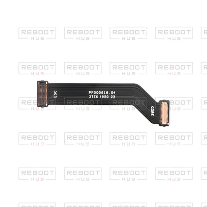 OEM-pulled DJI Mini 2 SE ESC Flexible Flat Cable on white with Reboot Hub watermark overlay — view 1