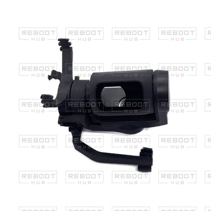OEM-pulled DJI Mini 2 SE Gimbal Axis Arm Assembly without Lens on white with Reboot Hub watermark overlay — view 3