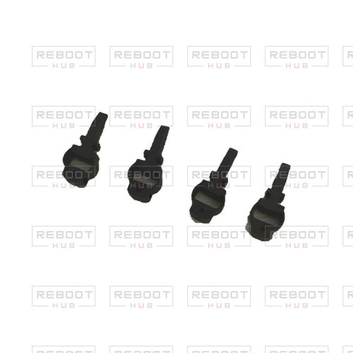 OEM-pulled DJI Mini 2 SE Gimbal Rubber Damper Set (4 Pieces) on white with Reboot Hub watermark overlay — shared compatible view 1