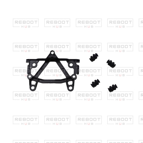 OEM-pulled DJI Mini 2 SE Gimbal Vibration Plate with Dampers on white with Reboot Hub watermark overlay — view 1
