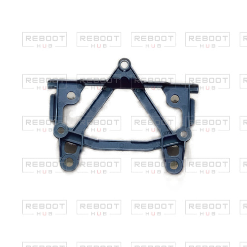 OEM-pulled DJI Mini 2 SE GPS Module Bracket on white with Reboot Hub watermark overlay — view 1