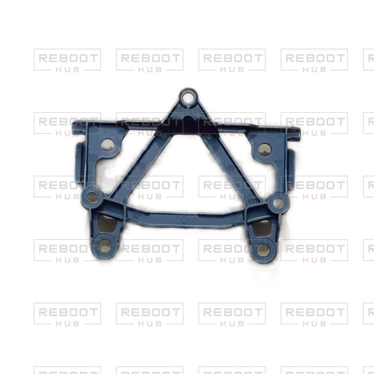 OEM-pulled DJI Mini 2 SE GPS Module Bracket on white with Reboot Hub watermark overlay — view 1