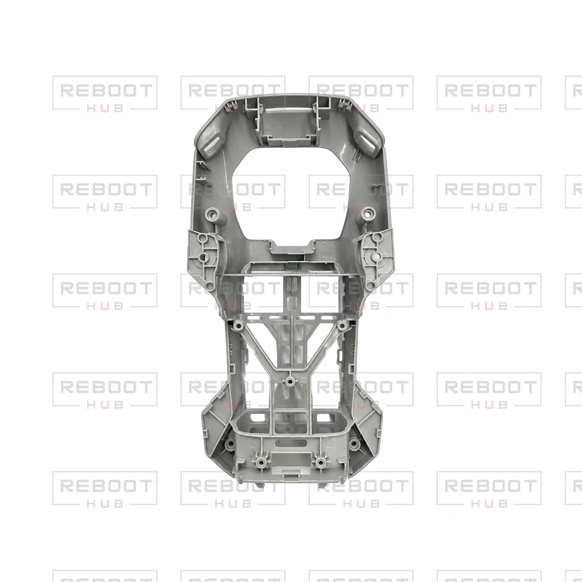 OEM-pulled DJI Mini 2 SE Middle Frame on white with Reboot Hub watermark overlay — view 2