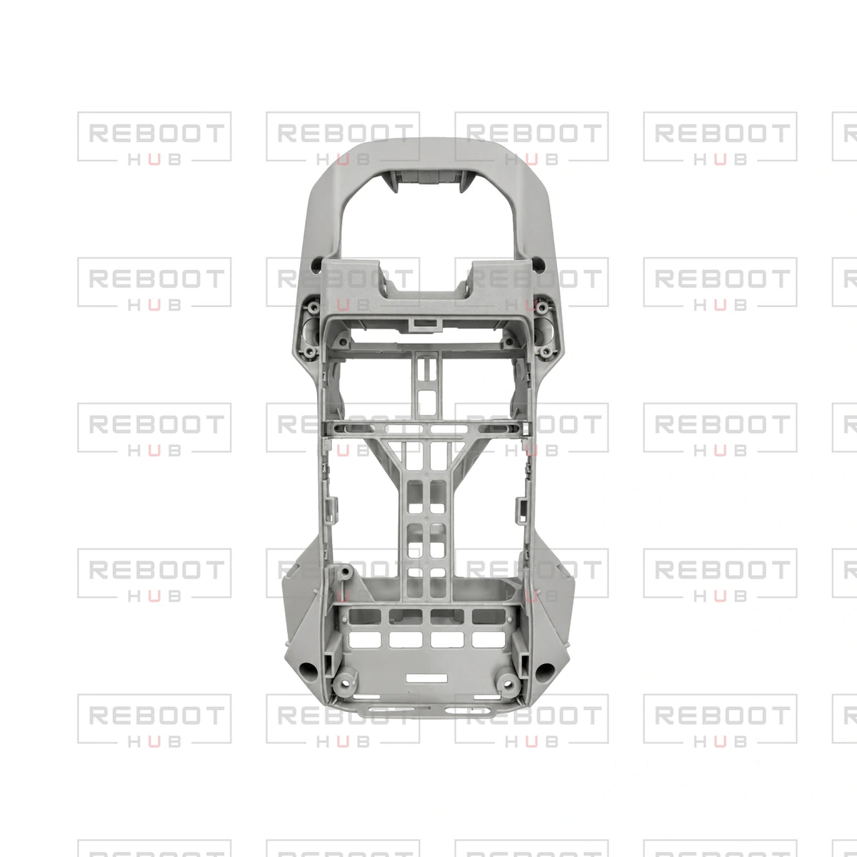 OEM-pulled DJI Mini 2 SE Middle Frame on white with Reboot Hub watermark overlay — view 3