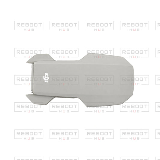 OEM-pulled DJI Mini 2 SE Upper Shell on white with Reboot Hub watermark overlay — view 1