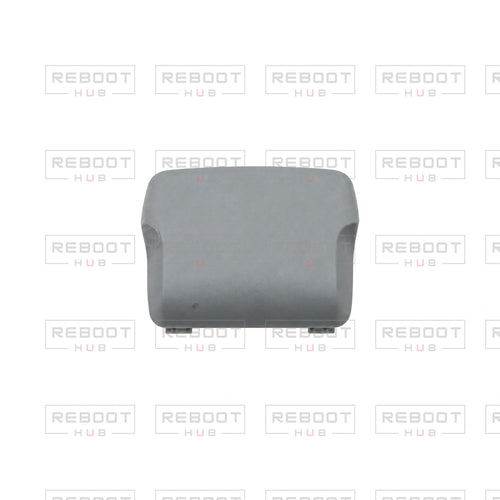 OEM-pulled DJI Mini 4K Battery Cover on white with Reboot Hub watermark overlay — view 1