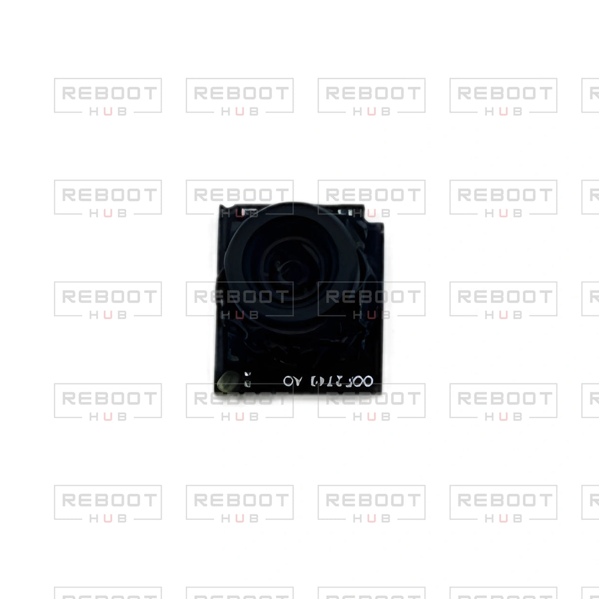 OEM-pulled DJI Mini 4K Camera Lens Core on white with Reboot Hub watermark overlay — view 1