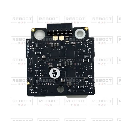 OEM-pulled DJI Mini 4K ESC Board on white with Reboot Hub watermark overlay — view 1