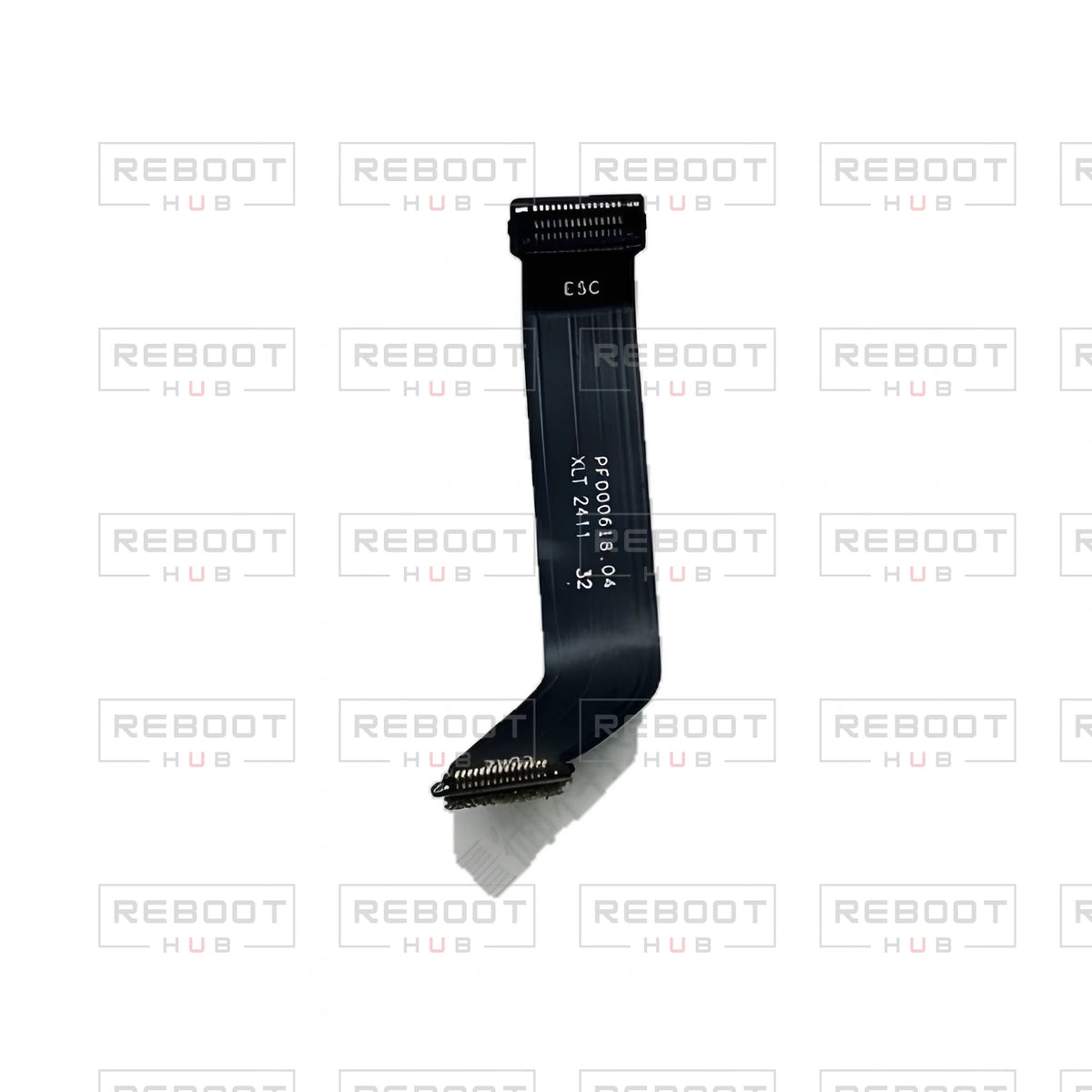 OEM-pulled DJI Mini 4K ESC Flexible Flat Cable on white with Reboot Hub watermark overlay — view 1