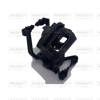 OEM-pulled DJI Mini 4K Gimbal Axis Arm Assembly without Lens on white with Reboot Hub watermark overlay — view 5