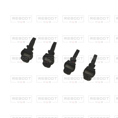 OEM-pulled DJI Mini 4K Gimbal Rubber Damper Set (4 Pieces) on white with Reboot Hub watermark overlay — view 1