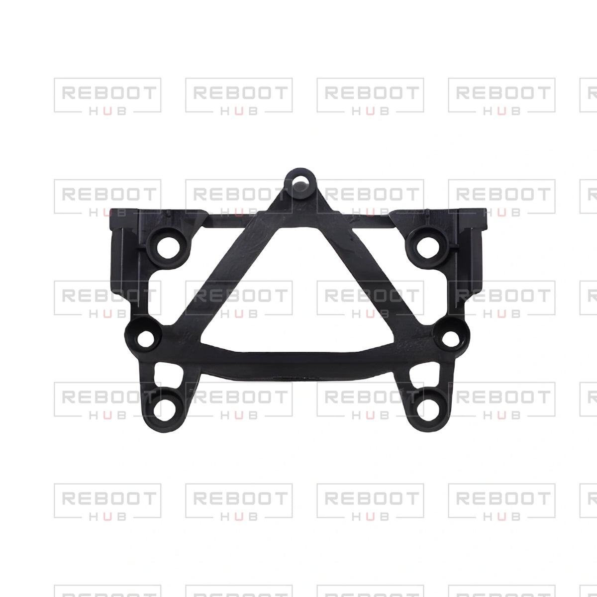 OEM-pulled DJI Mini 4K Gimbal Vibration Plate with Dampers on white with Reboot Hub watermark overlay — view 4