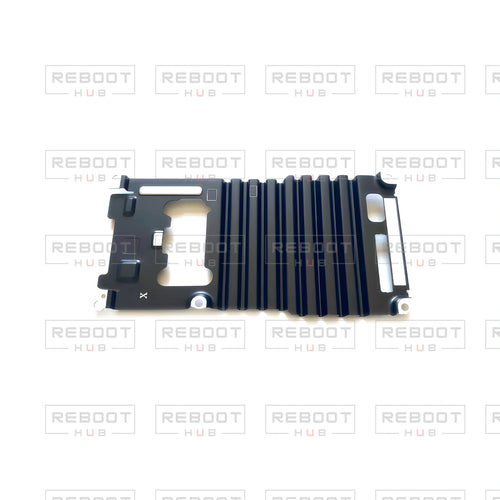 OEM-pulled DJI Mini 4K Heat Sink on white with Reboot Hub watermark overlay — view 1