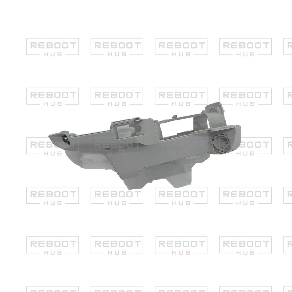 OEM-pulled DJI Mini 4K Middle Frame on white with Reboot Hub watermark overlay — view 1