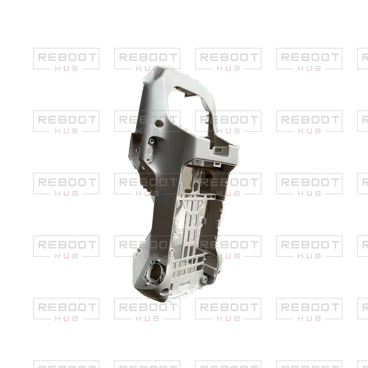 OEM-pulled DJI Mini 4K Middle Frame on white with Reboot Hub watermark overlay — view 2