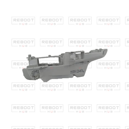 OEM-pulled DJI Mini 4K Middle Frame on white with Reboot Hub watermark overlay — view 4