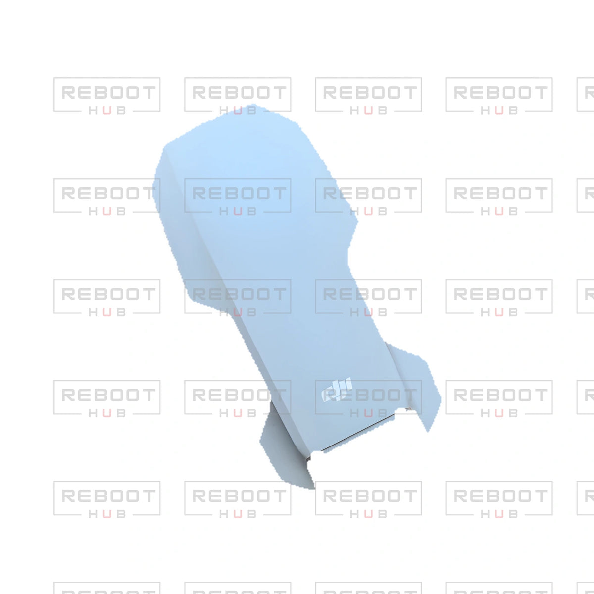 OEM-pulled DJI Mini 4K Upper Shell on white with Reboot Hub watermark overlay — view 1