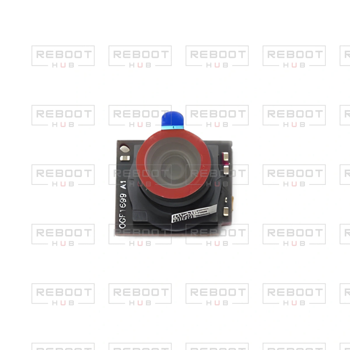 OEM-pulled DJI Mini SE Camera Lens Core on white with Reboot Hub watermark overlay — view 1