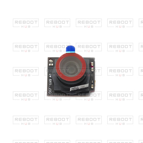 OEM-pulled DJI Mini SE Camera Lens Core on white with Reboot Hub watermark overlay — view 1