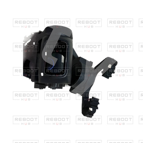 OEM-pulled DJI Mini SE Gimbal Axis Arm Assembly without Lens on white with Reboot Hub watermark overlay — view 1