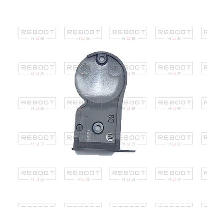 OEM-pulled DJI Mini SE Gimbal Upper Bracket Cover on white with Reboot Hub watermark overlay — view 2
