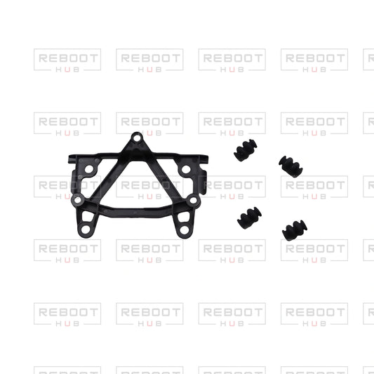 OEM-pulled DJI Mini SE Gimbal Vibration Plate with Dampers on white with Reboot Hub watermark overlay — view 1