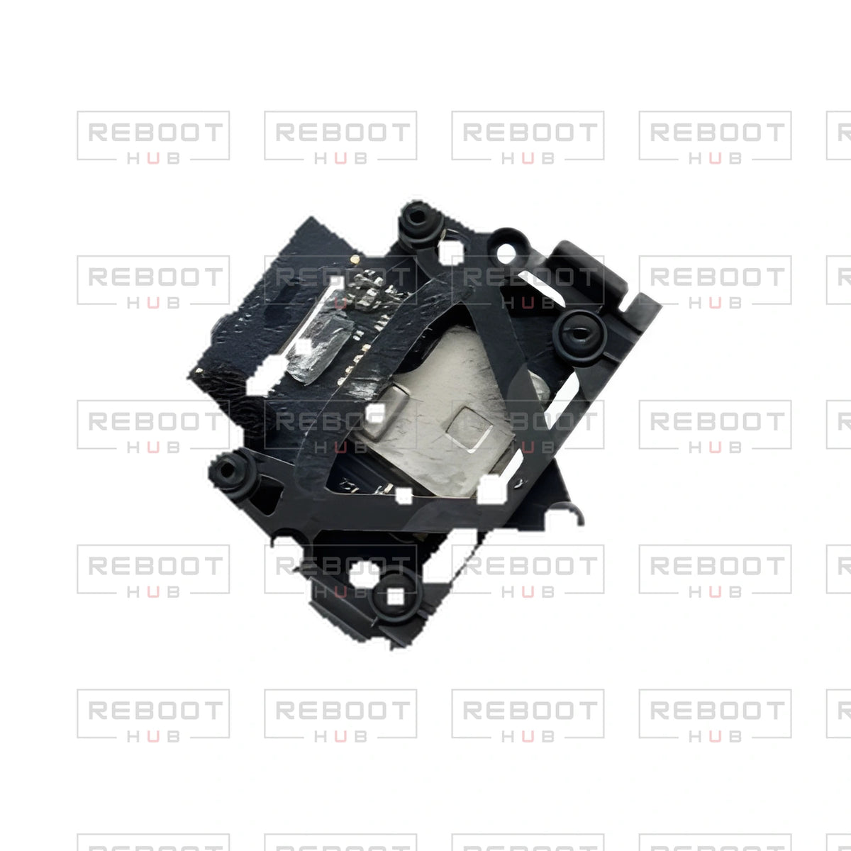 OEM-pulled DJI Mini SE GPS Module on white with Reboot Hub watermark overlay — view 3