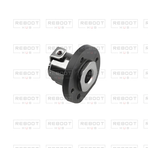 OEM-pulled DJI Mini SE Rear Arm Hinge Axis on white with Reboot Hub watermark overlay — view 1