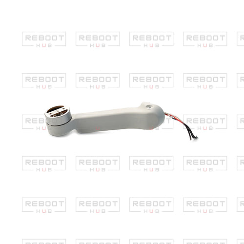 OEM-pulled DJI Mini SE Rear Arm Right on white with Reboot Hub watermark overlay — view 1