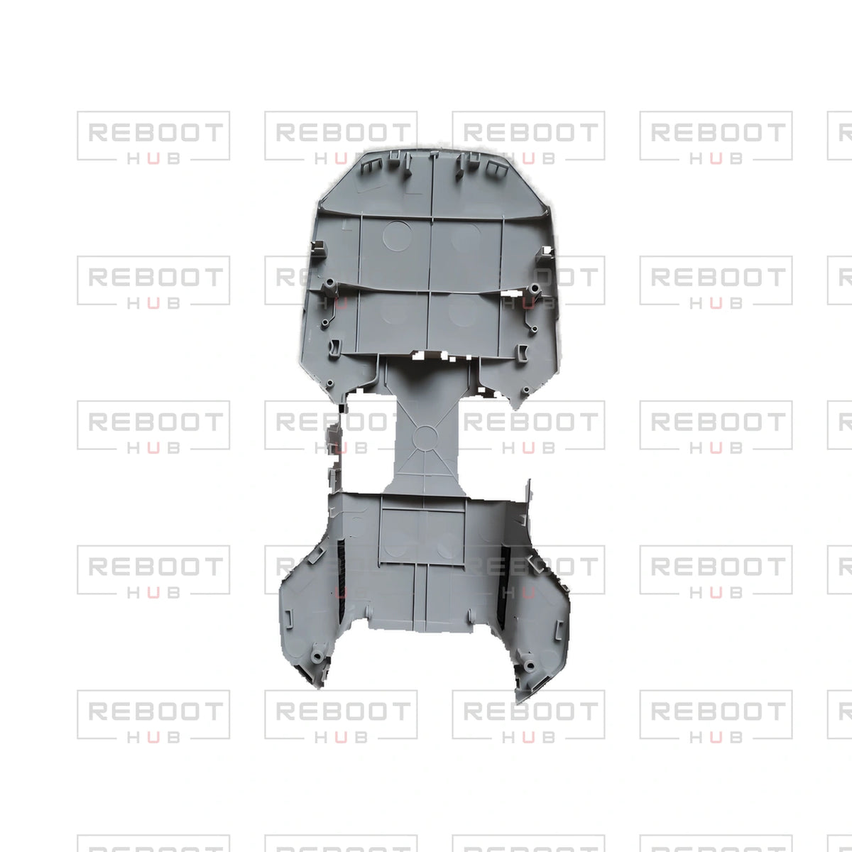 OEM-pulled DJI Mini SE Upper Shell on white with Reboot Hub watermark overlay — view 2