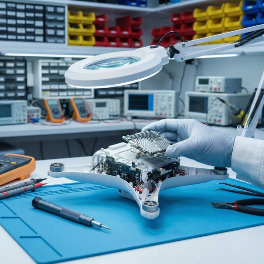 Reboot Hub small drone diagnostic service and repair workbench