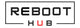 REBOOT HUB logo with black text on a white background