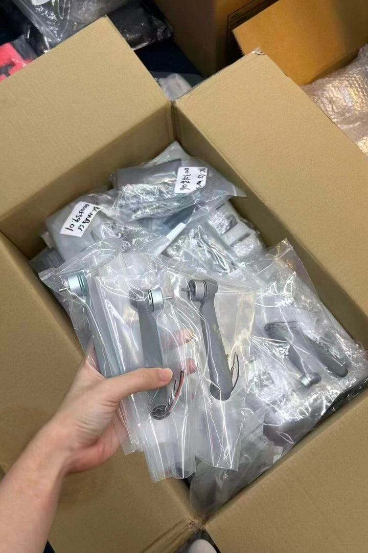 Bagged replacement assemblies labelled for Reboot Hub repair cases