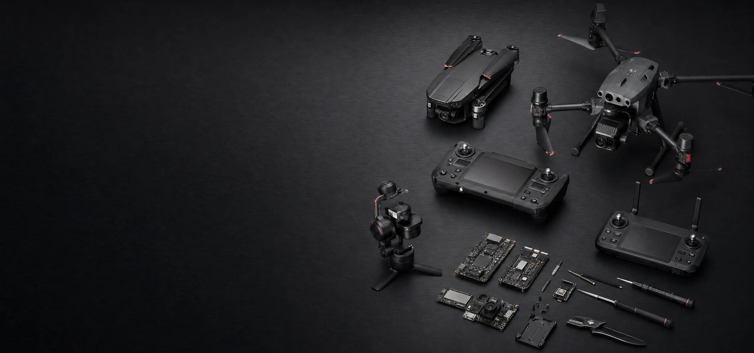 Reboot Hub precision equipment and components arranged for professional inspection