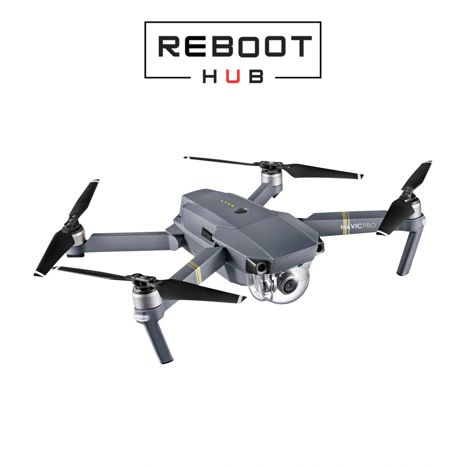 Certified Refurbished DJI Mavic Pro drone gray body, showing compact design.