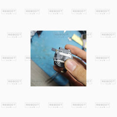 OEM-pulled DJI Goggles 2 display lens module, flex cable and rear housing detail